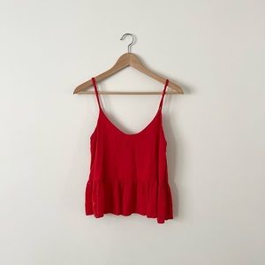Topshop Peplum Crop Tank